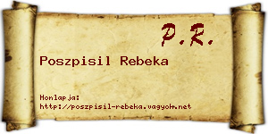 Poszpisil Rebeka névjegykártya